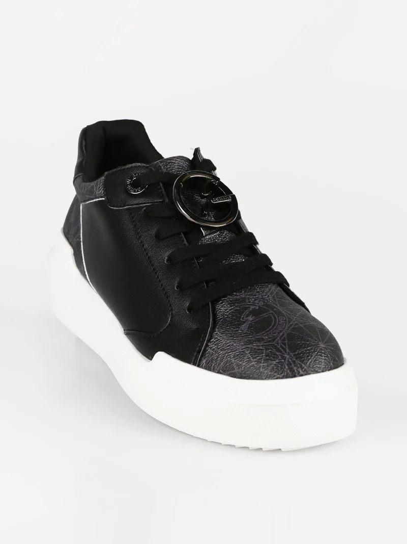 Sneakers donna stringate - nero