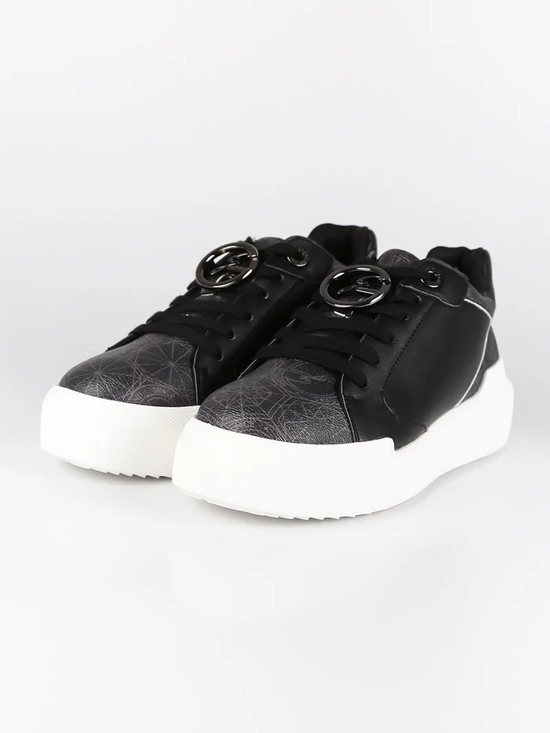 Sneakers donna stringate - nero
