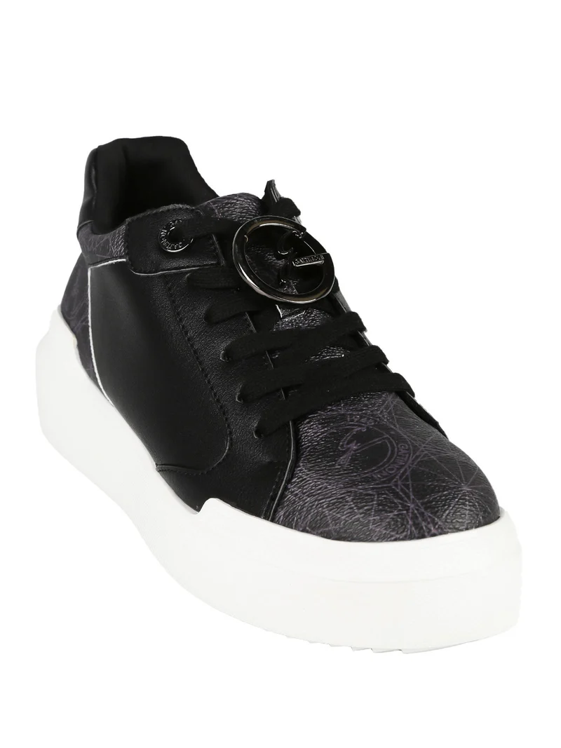 Sneakers donna stringate - nero