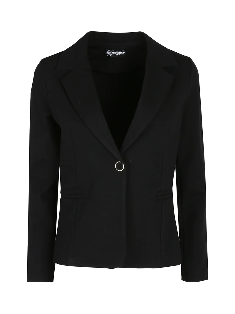 Blazer donna con bottone - nero