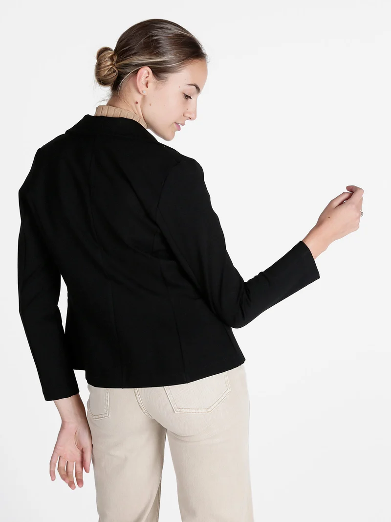 Blazer donna con bottone - nero