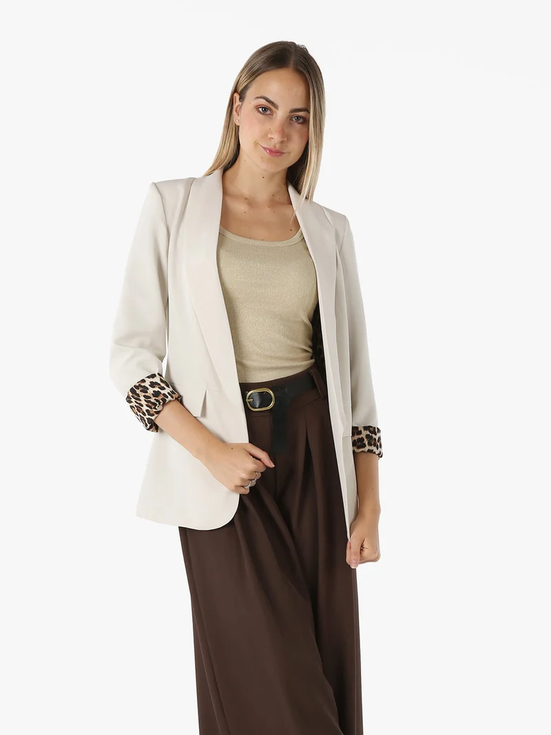 Blazer donna aperto - beige