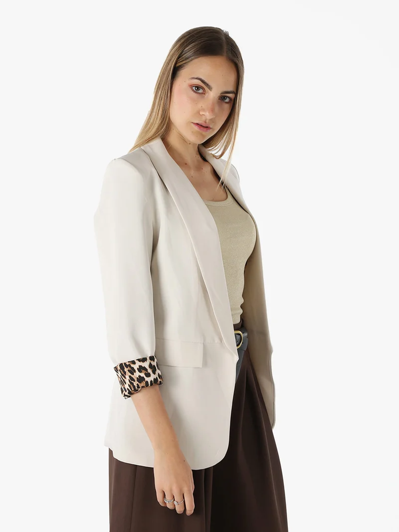 Blazer donna aperto - beige
