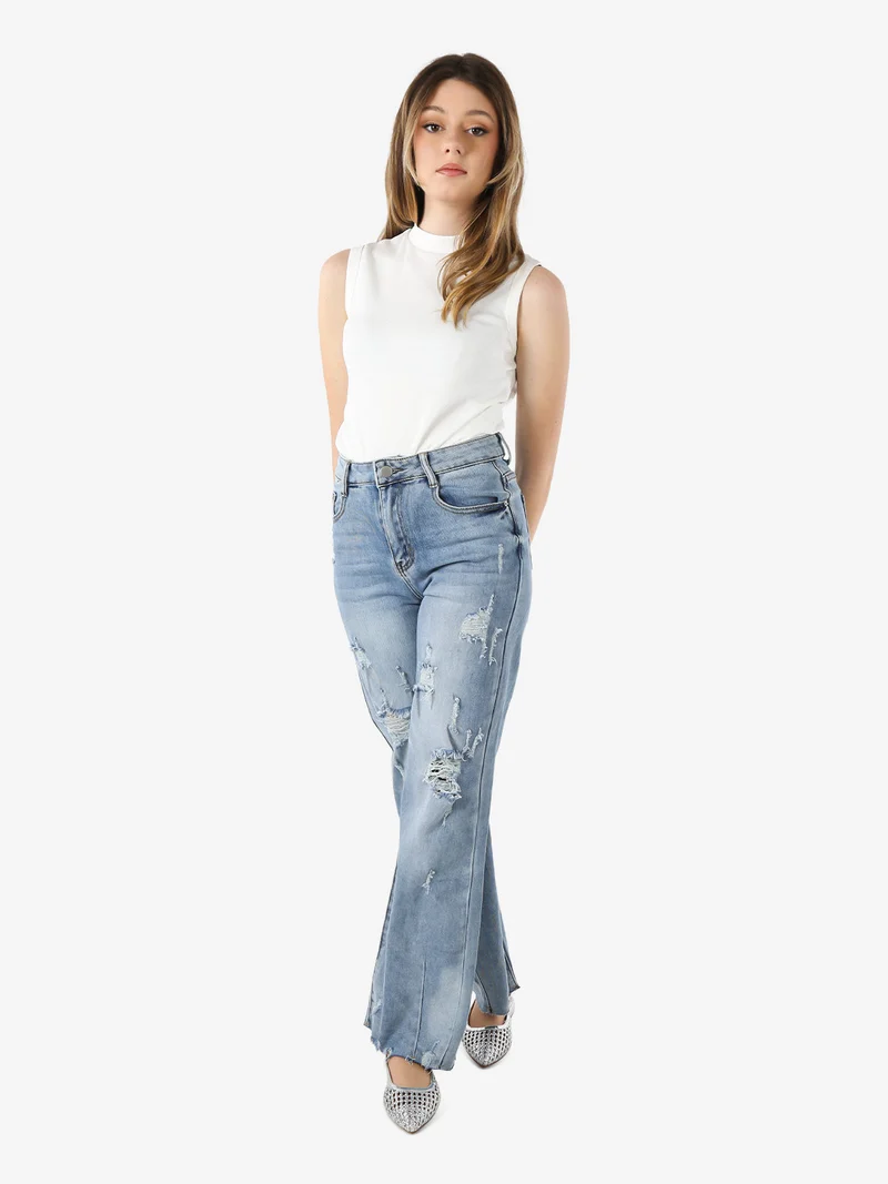 Jeans balloon da donna con strappi - jeans