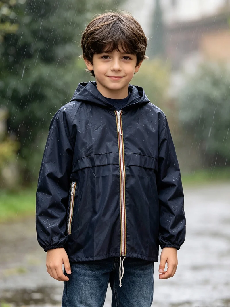 Giacca antivento bambino - blu scuro