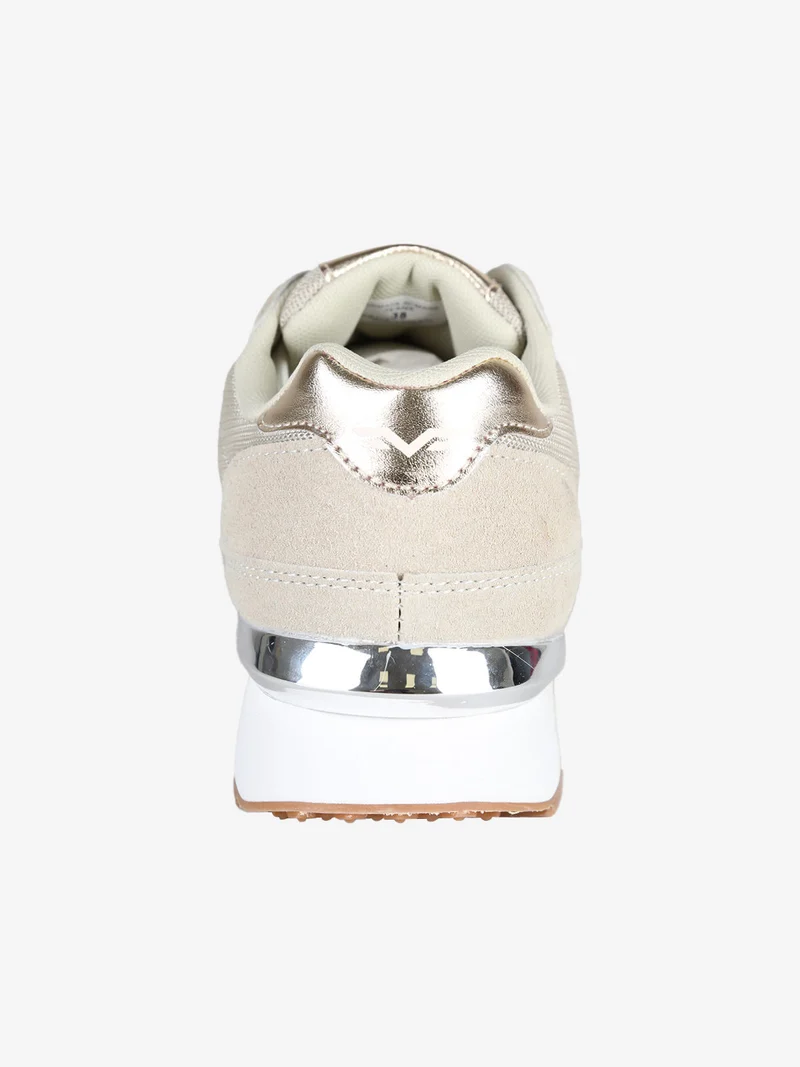 Sneakers donna con platform - sabbia