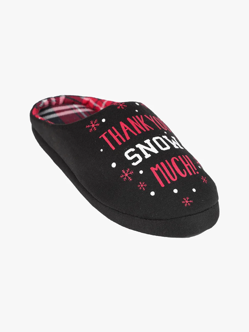 Pantofole natalizie da donna - nero