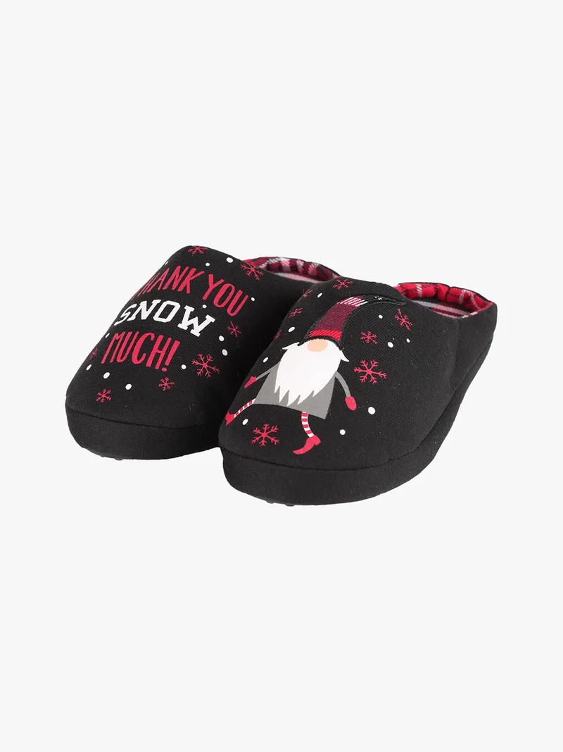 Pantofole natalizie da donna - nero