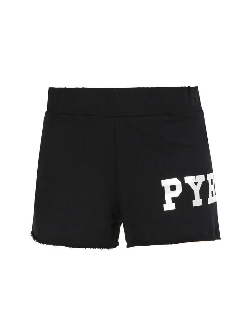 Shorts sportivi da donna in felpa - nero