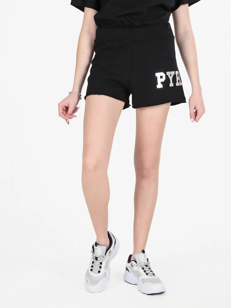 Shorts sportivi da donna in felpa - nero