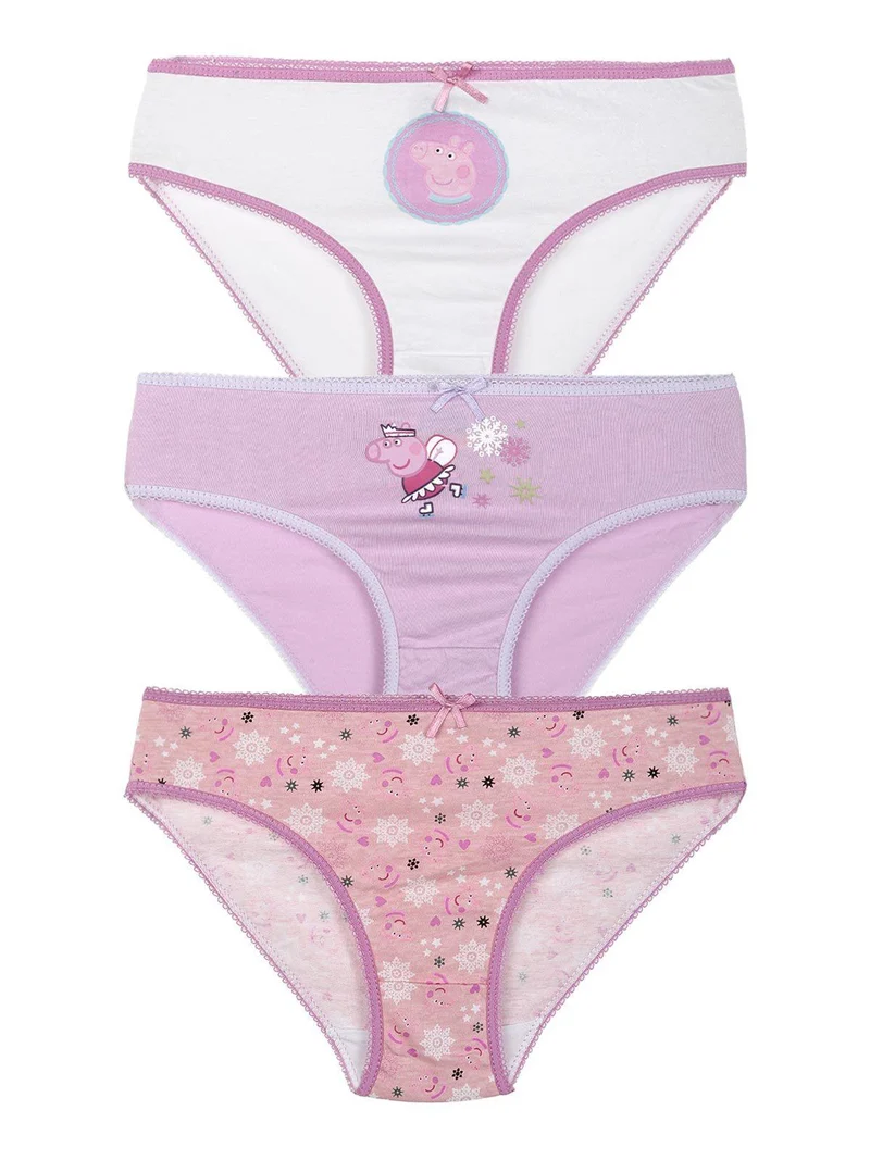 Tris slip bambina con stampe - assortito