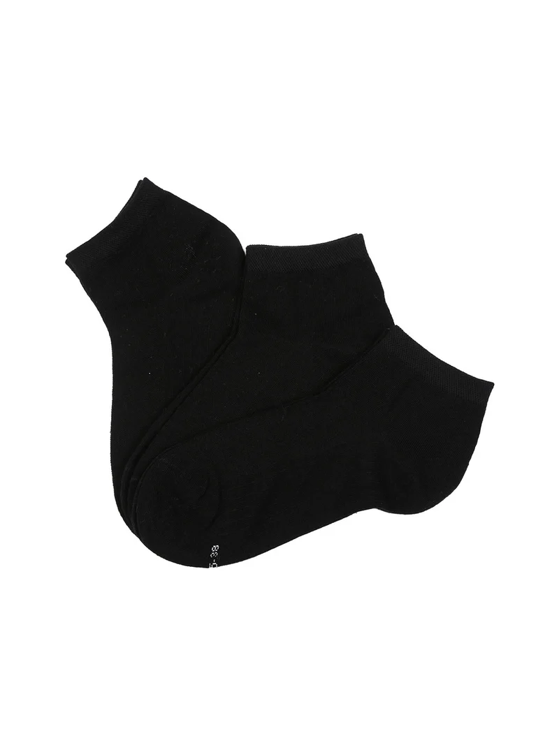 Confezione da 3 paia di calze midi in maglia traspirante - nero