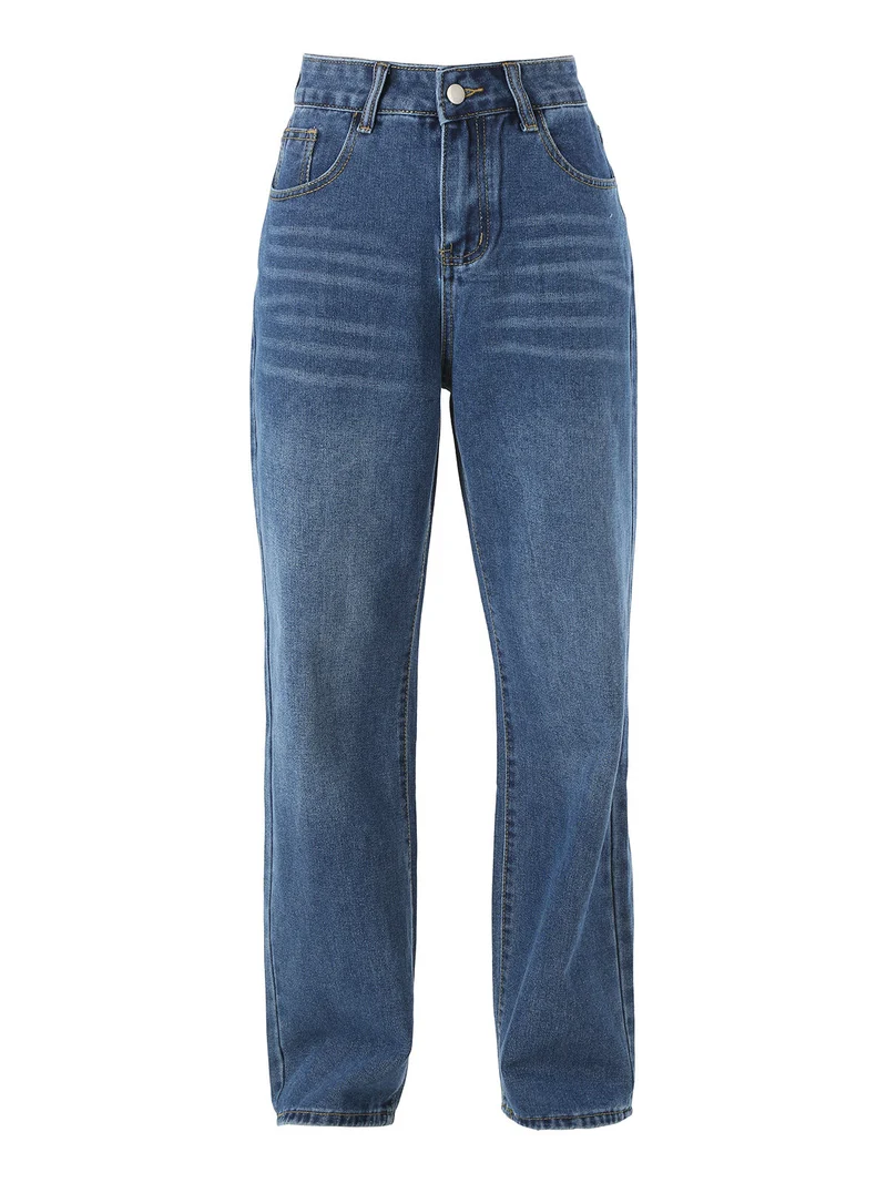 Jeans donna wide leg a vita alta - jeans