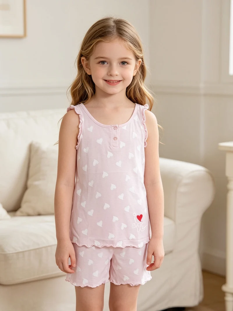 pigiama bimba Canotta + pantaloncino - rosa