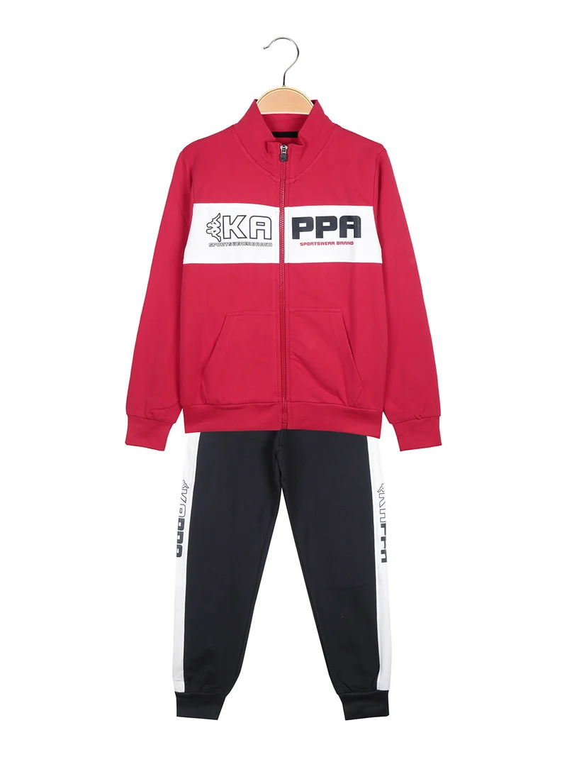 Completo tuta da bambino con zip - rosso