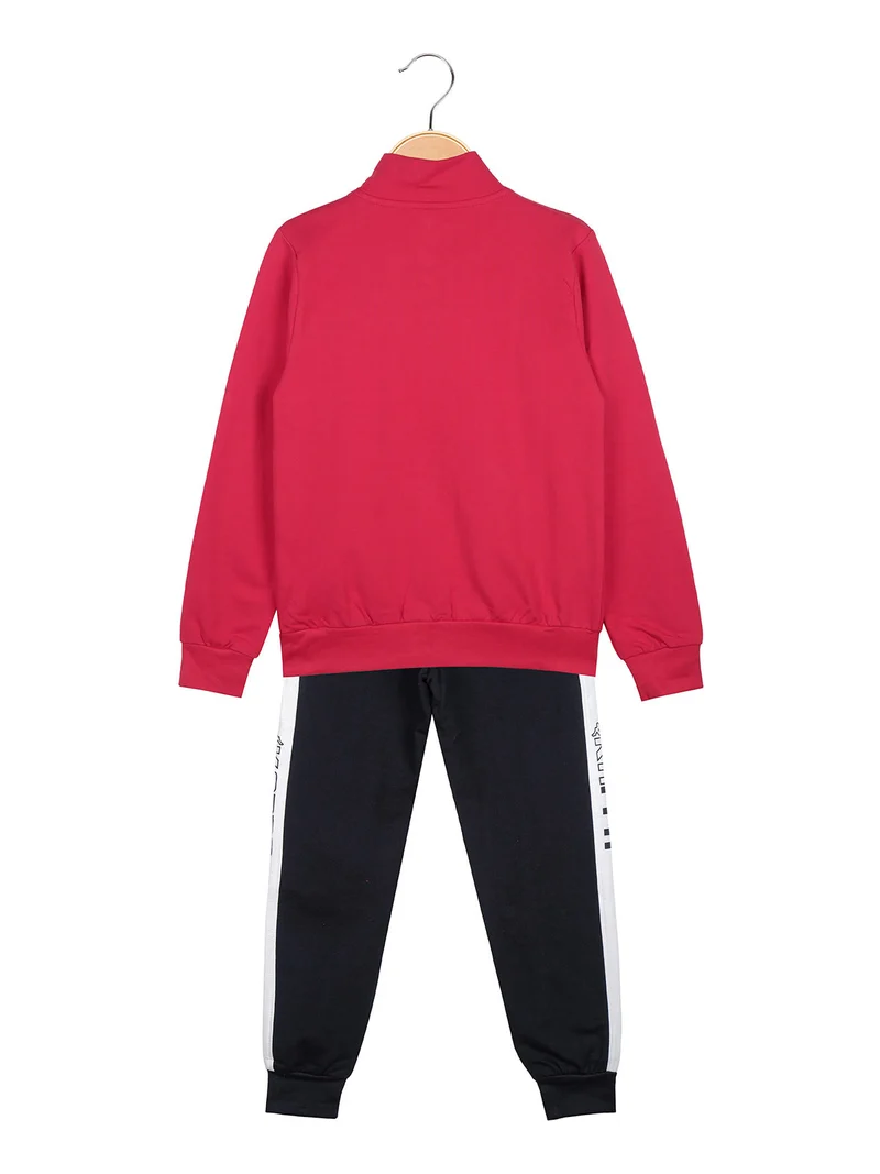 Completo tuta da bambino con zip - rosso