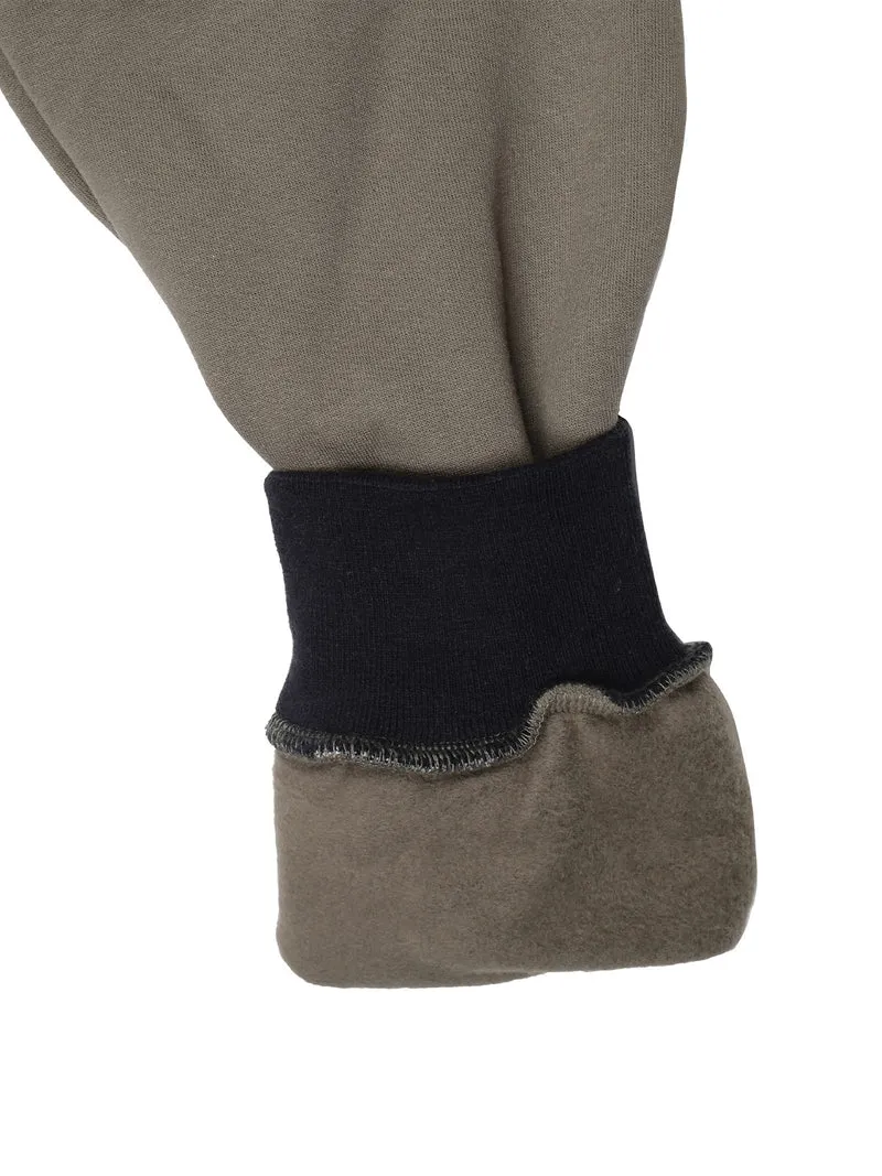 Giacca da bambino in felpa con zip e interno felpato - militare