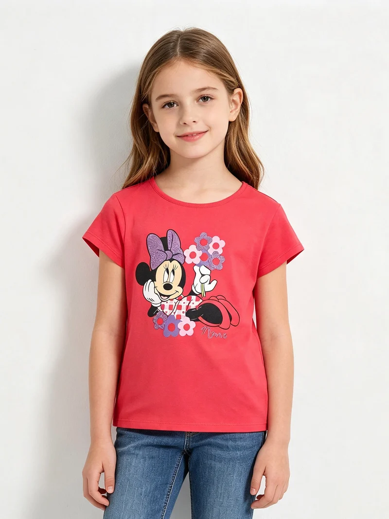 Minnie t-shirt da bambina in cotone con stampa - anguria