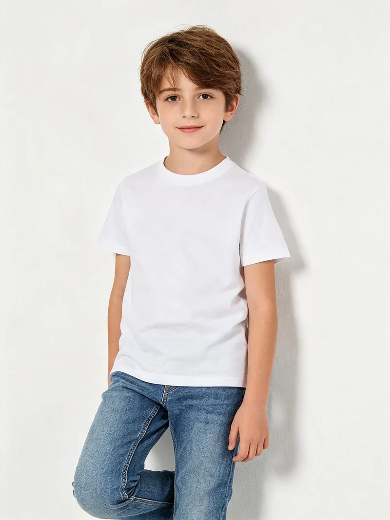 T-shirt intima da bambino in caldo cotone - bianco