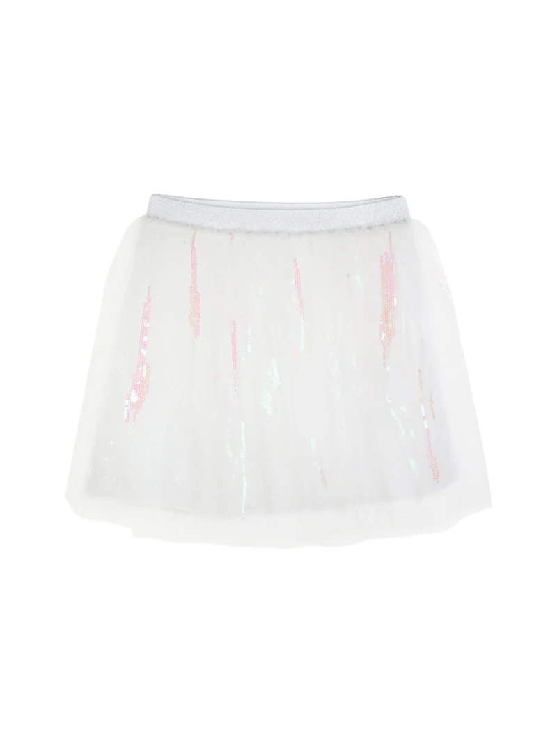 Completo elegante da bambina con gonna in tulle - lilla