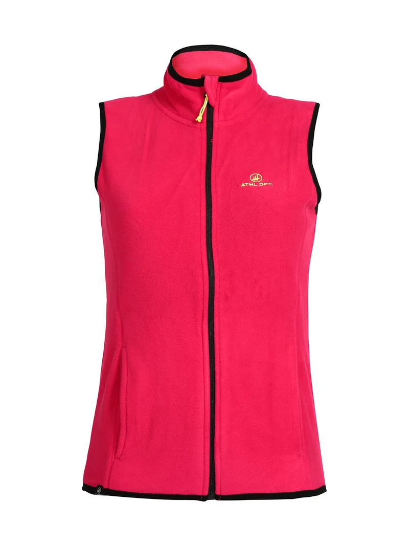 Gilet sportivo donna in pile - fucsia