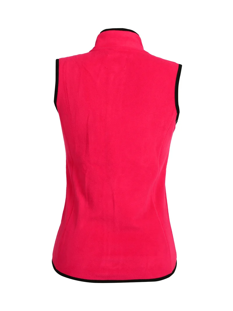 Gilet sportivo donna in pile - fucsia