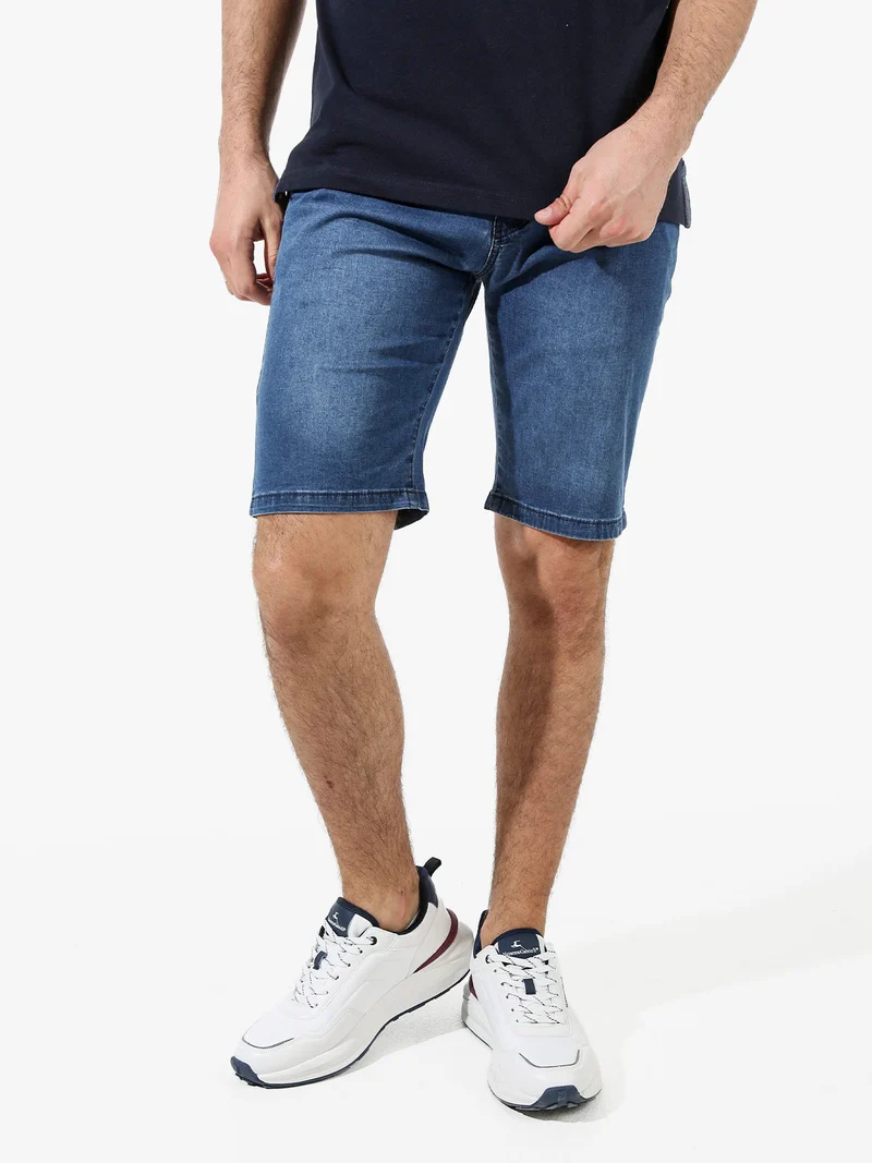 Bermuda da uomo in cotone effetto jeans - jeans