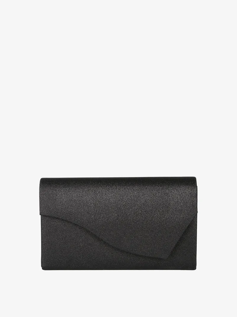 Pochette donna elegante brillantinata - nero