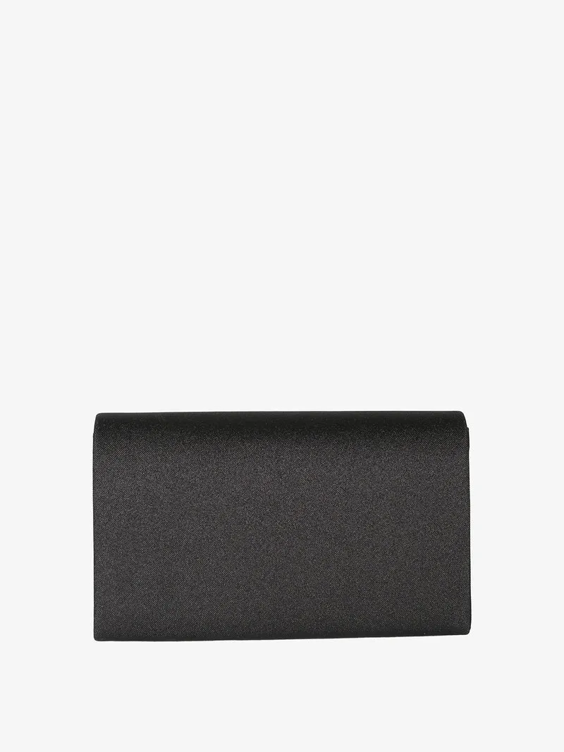 Pochette donna elegante brillantinata - nero