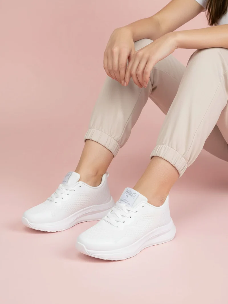 Sneakers sportive da donna stringate - bianco