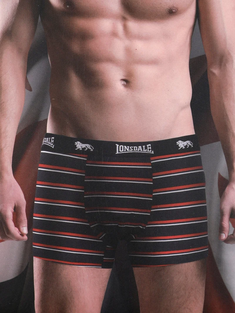 Boxer uomo a righe in cotone - blu scuro