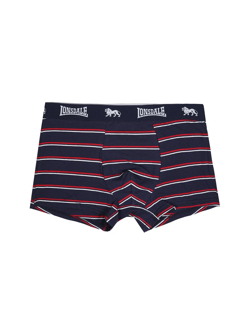 Boxer uomo a righe in cotone - blu scuro