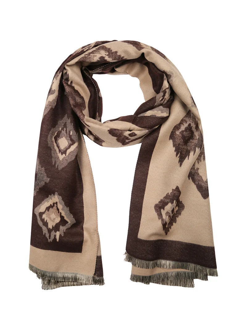 Sciarpa donna con stampe - moro