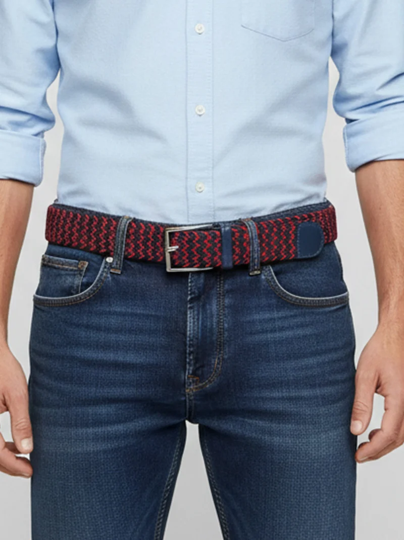 Cintura uomo in corda - bordeaux