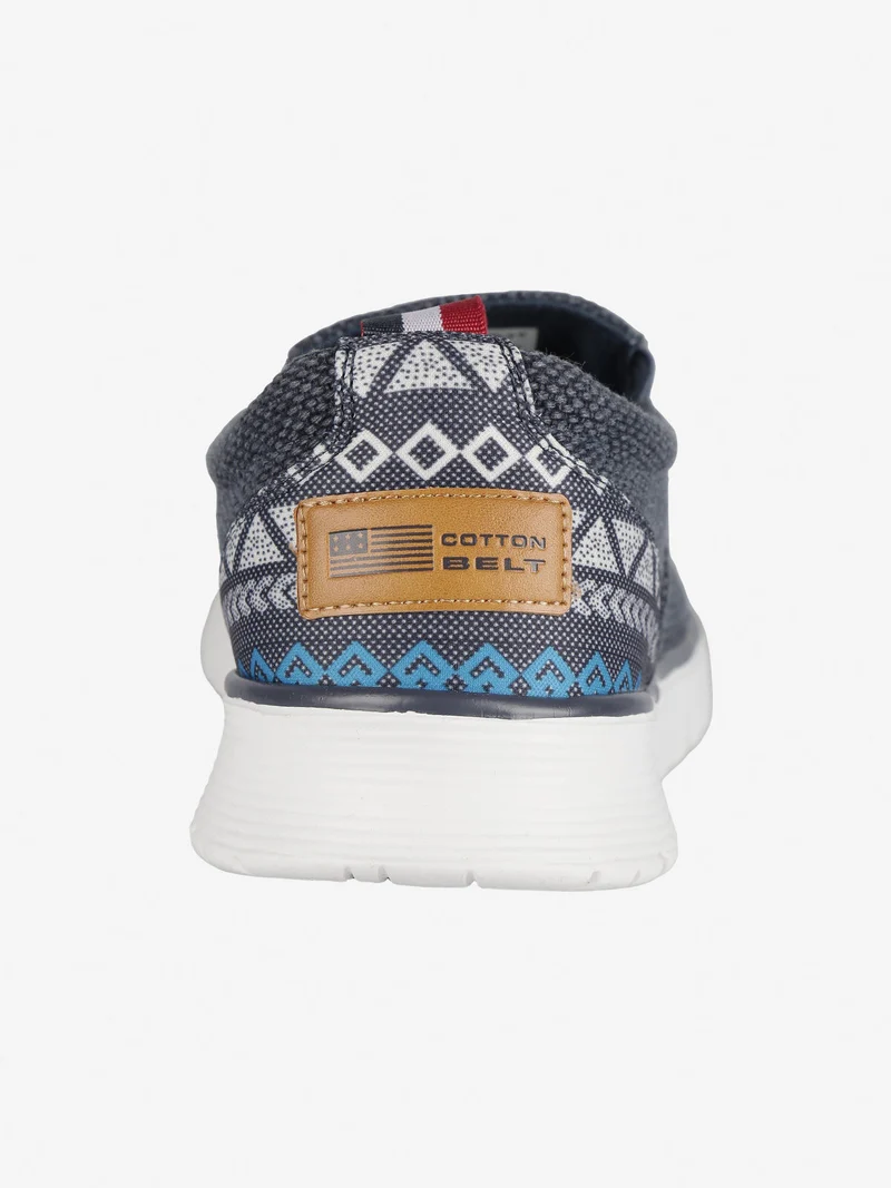 Mocassini in tessuto da uomo slip on - blu scuro