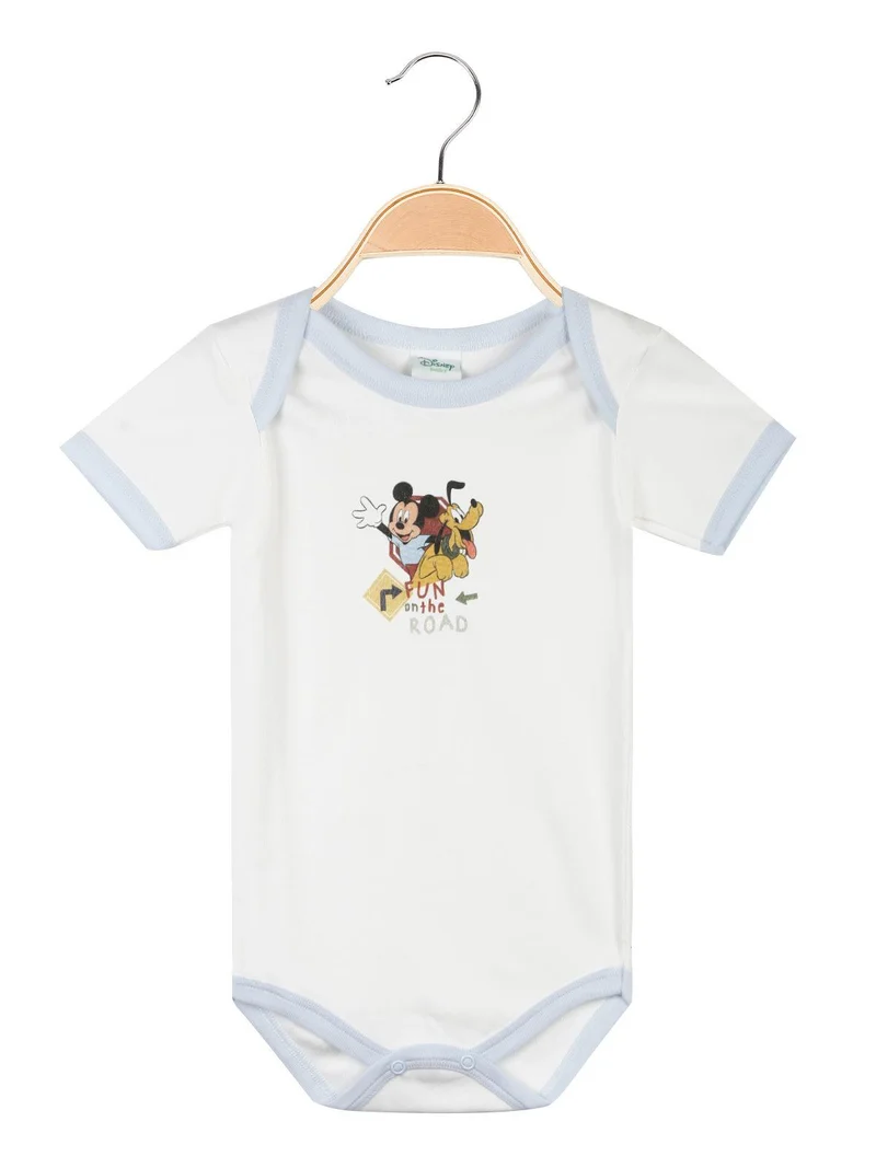 Topolino body neonato manica corta - bianco