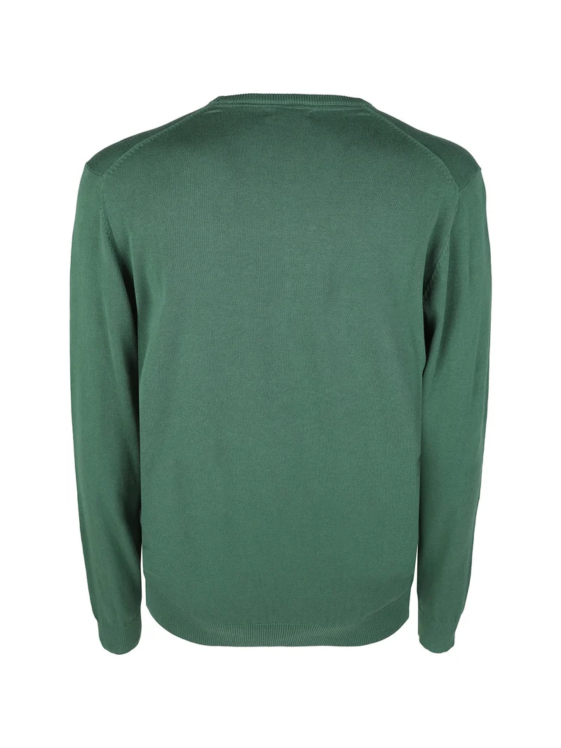 Pullover girocollo da uomo in cotone - verde