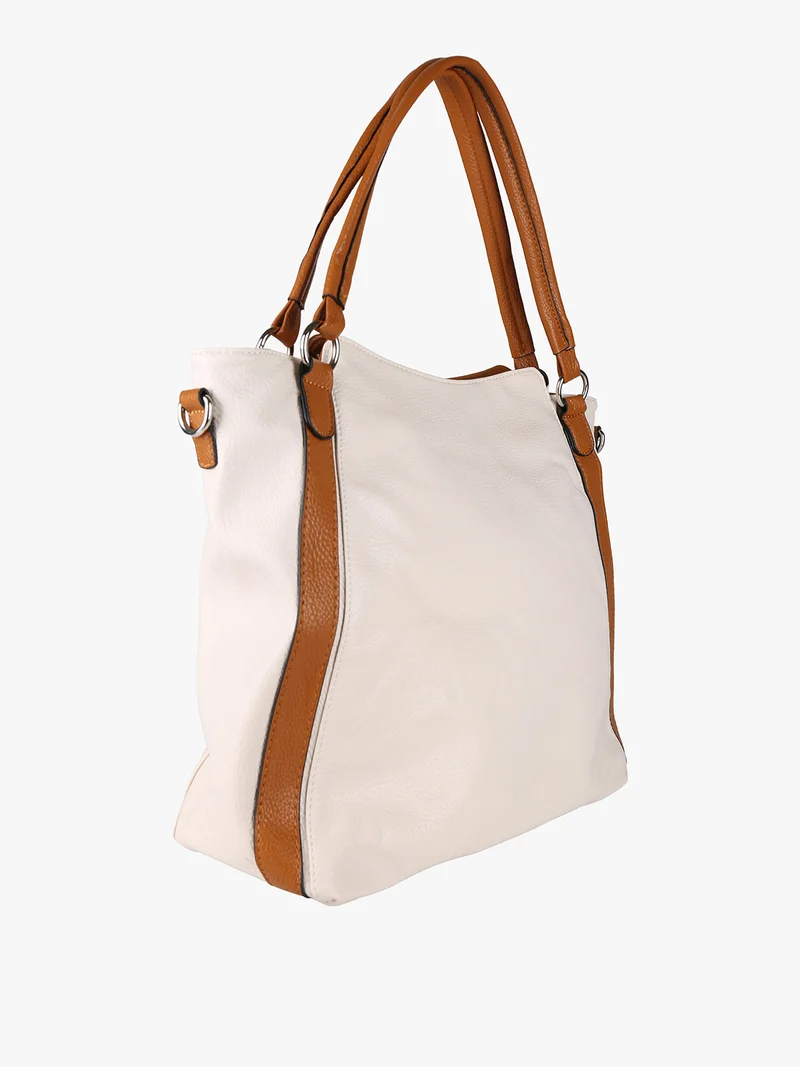 Borsa hobo da donna con doppi manici - panna