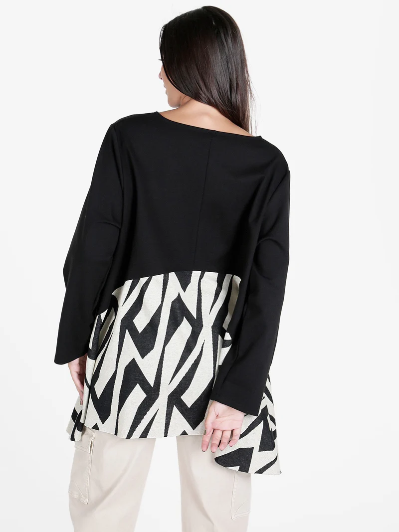 Maxi maglia donna oversize - nero