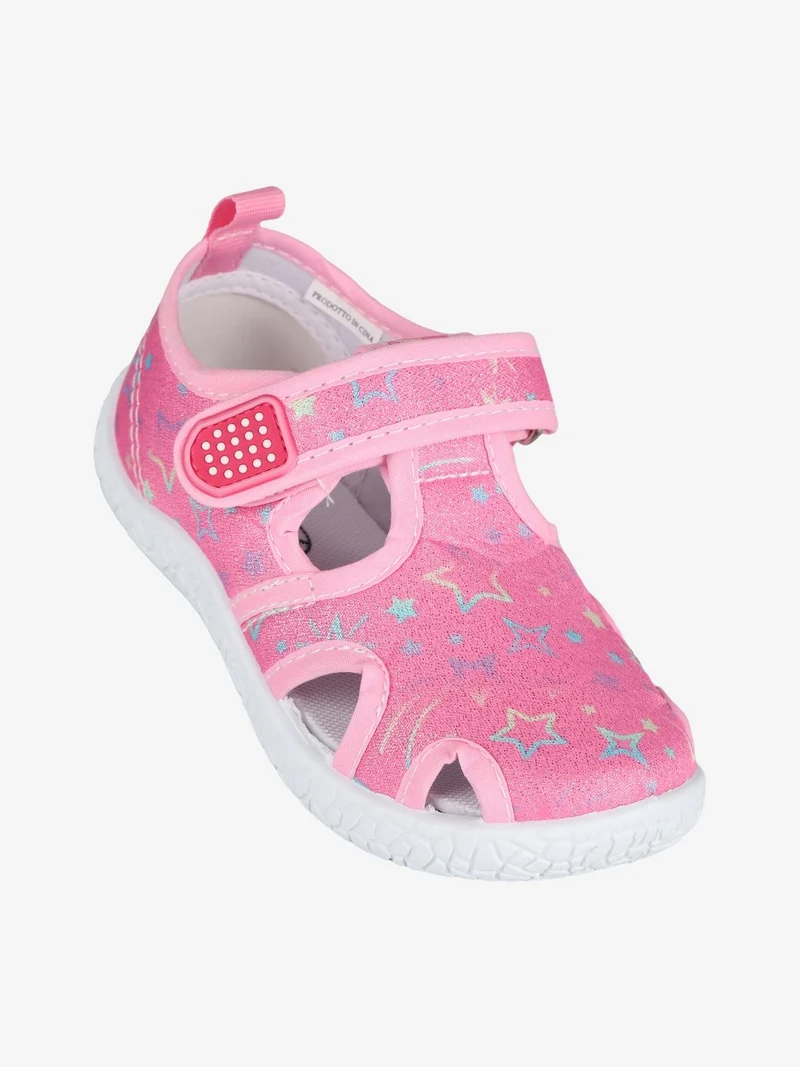 Sandali chiusi da bambina in tessuto - rosa
