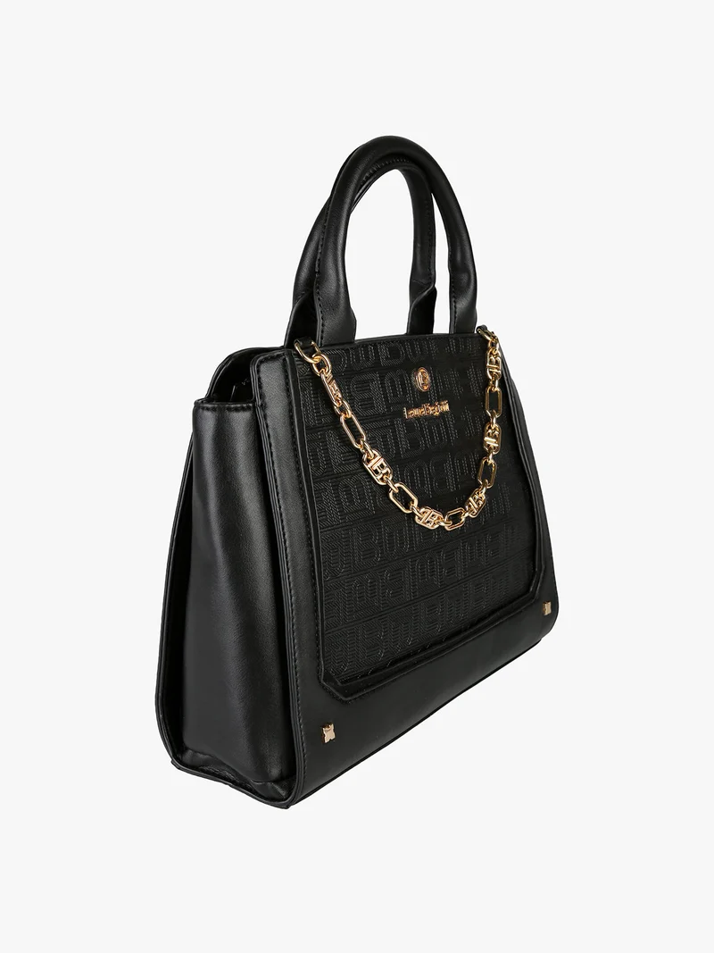 Borsa donna mini tote con catena - nero