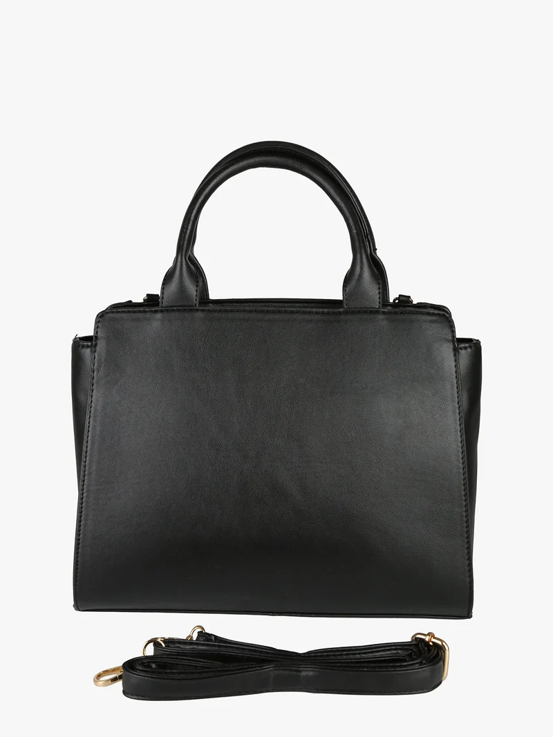 Borsa donna mini tote con catena - nero