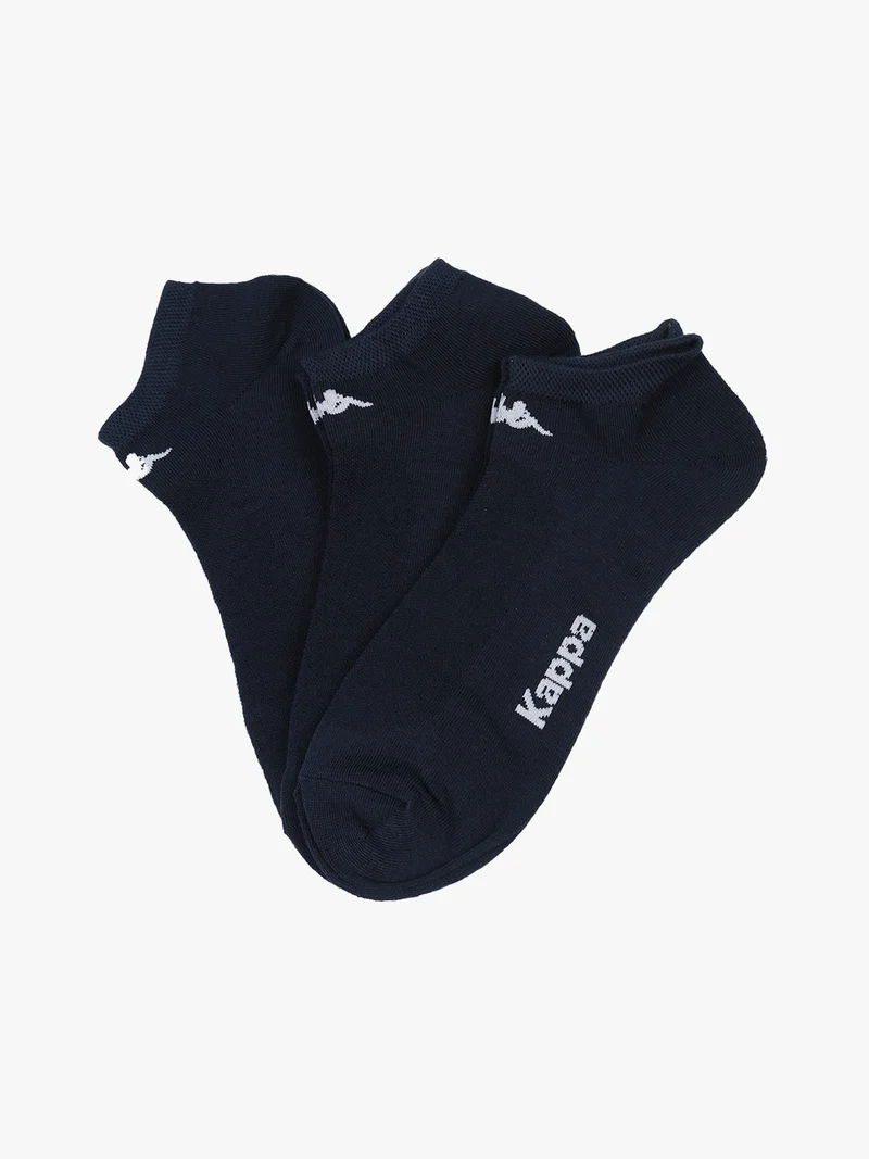Confezione da 3 paia di calze pedulini da uomo in fresco cotone - blu scuro