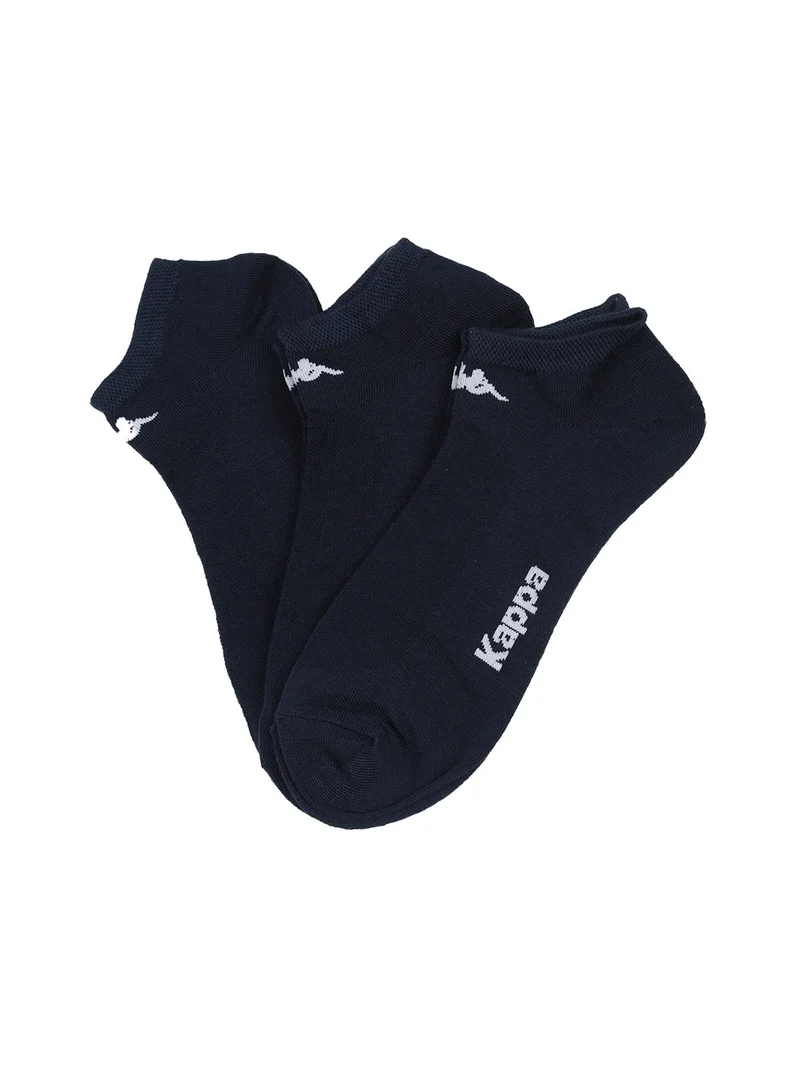 Confezione da 3 paia di calze pedulini da uomo in fresco cotone - blu scuro