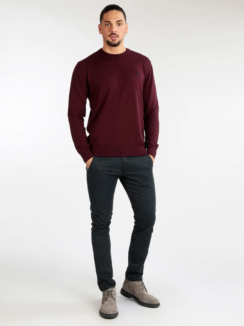 Pantaloni casual da uomo regular fit - blu scuro