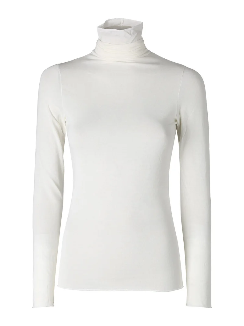P0714M Dolcevita donna in cashmere a manica lunga - naturale