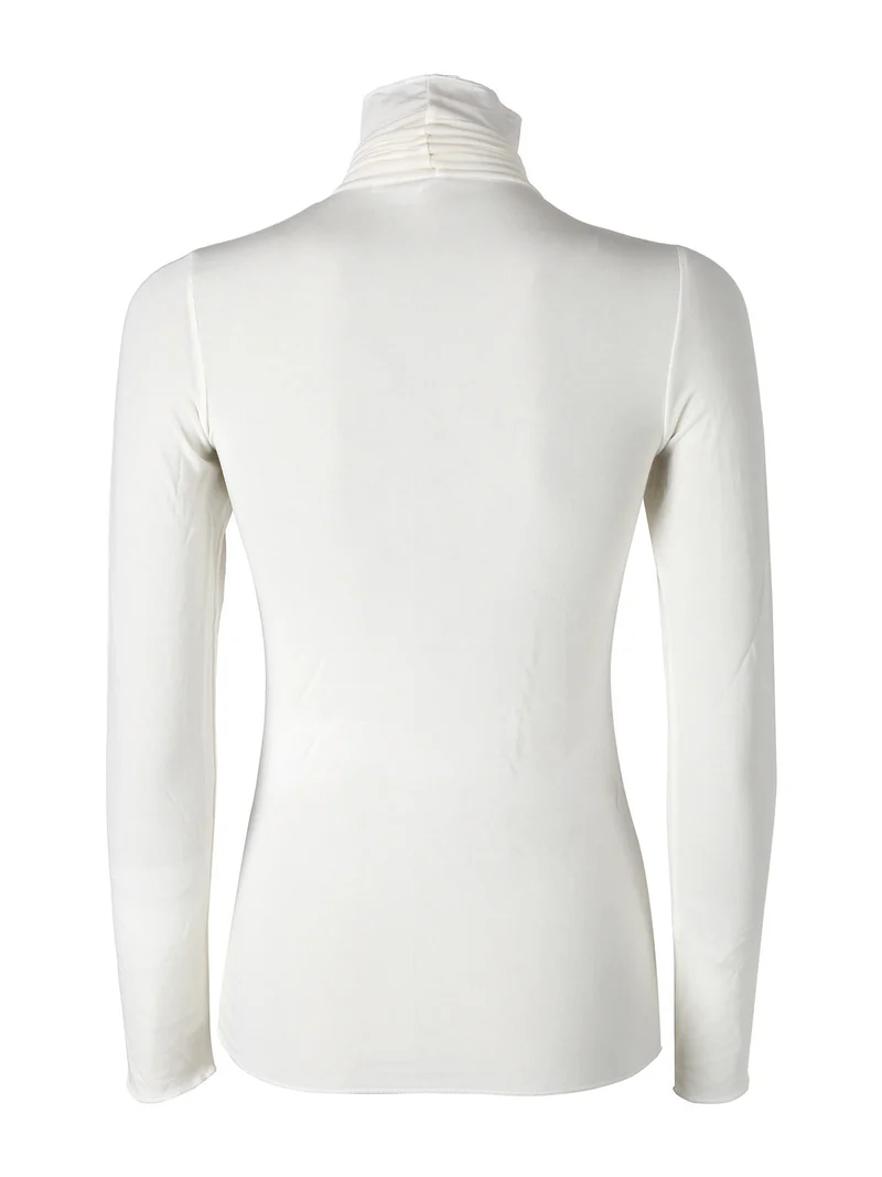 P0714M Dolcevita donna in cashmere a manica lunga - naturale