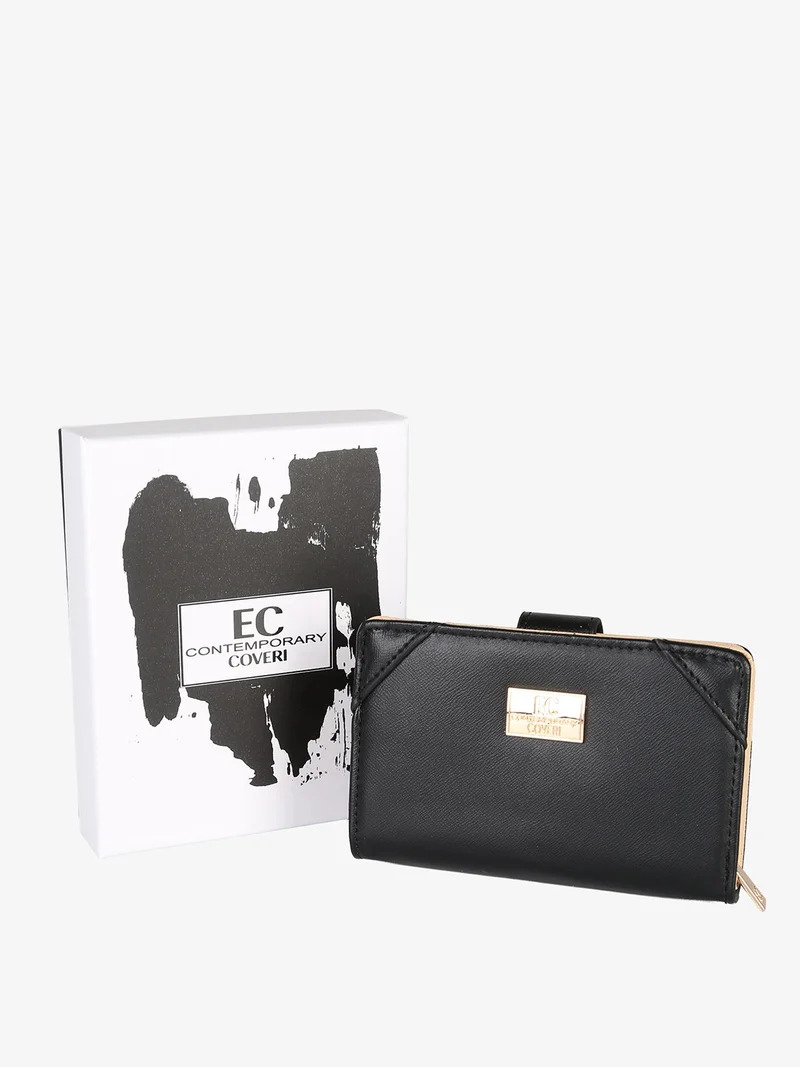 Portafoglio donna mini in ecopelle - nero