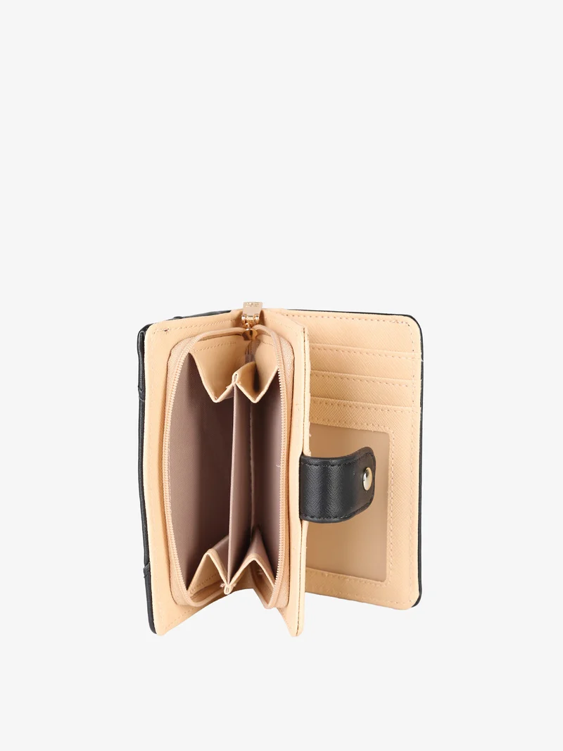 Portafoglio donna mini in ecopelle - nero