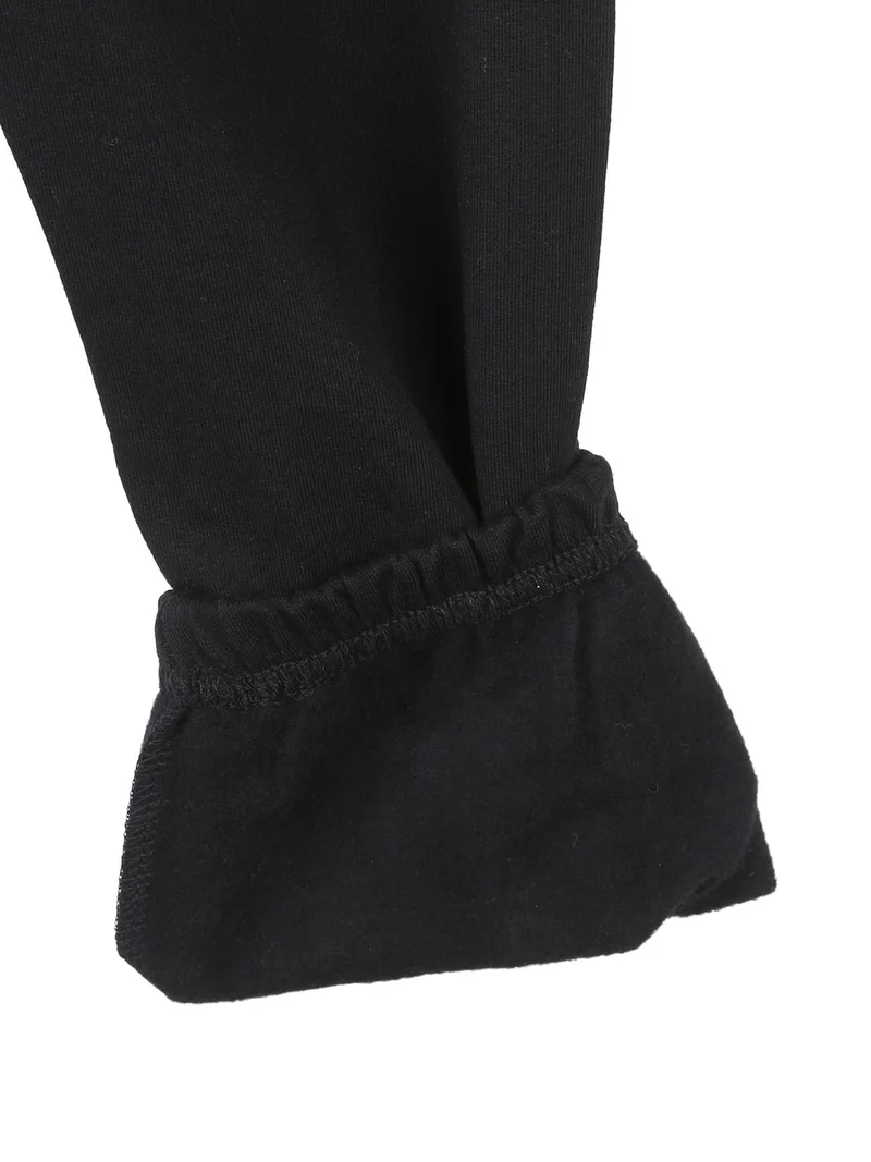 Completo tuta da bambina 2 pezzi full zip con cappuccio e interno felpato - panna